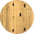 thumbnail image 1 of Ahgly Company Indoor Round Abstract Brown Contemporary Area Rugs, 8' Round, 1 of 4