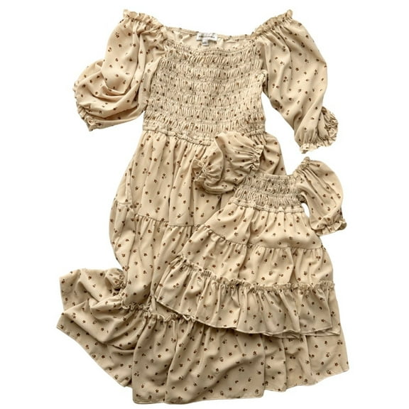 Katherine Dress - Brown Floral