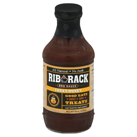 Rib Rack Barbecue Sauce, Sweet Honey, 19 Oz