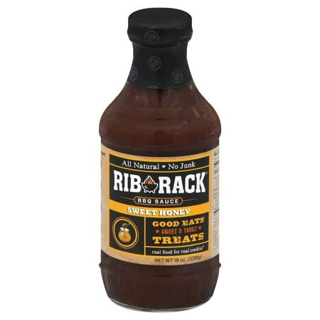 Rib Rack Barbecue Sauce, Sweet Honey, 19 Oz (Best Bottled Barbecue Sauce For Ribs)