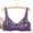 Purple, variant on MGDXOX Women's Full Sheer Floral Lace Unlined Wireless Bra, Thin Adjustable Strap Plus Size Elegant Lingerie Bra Red 36