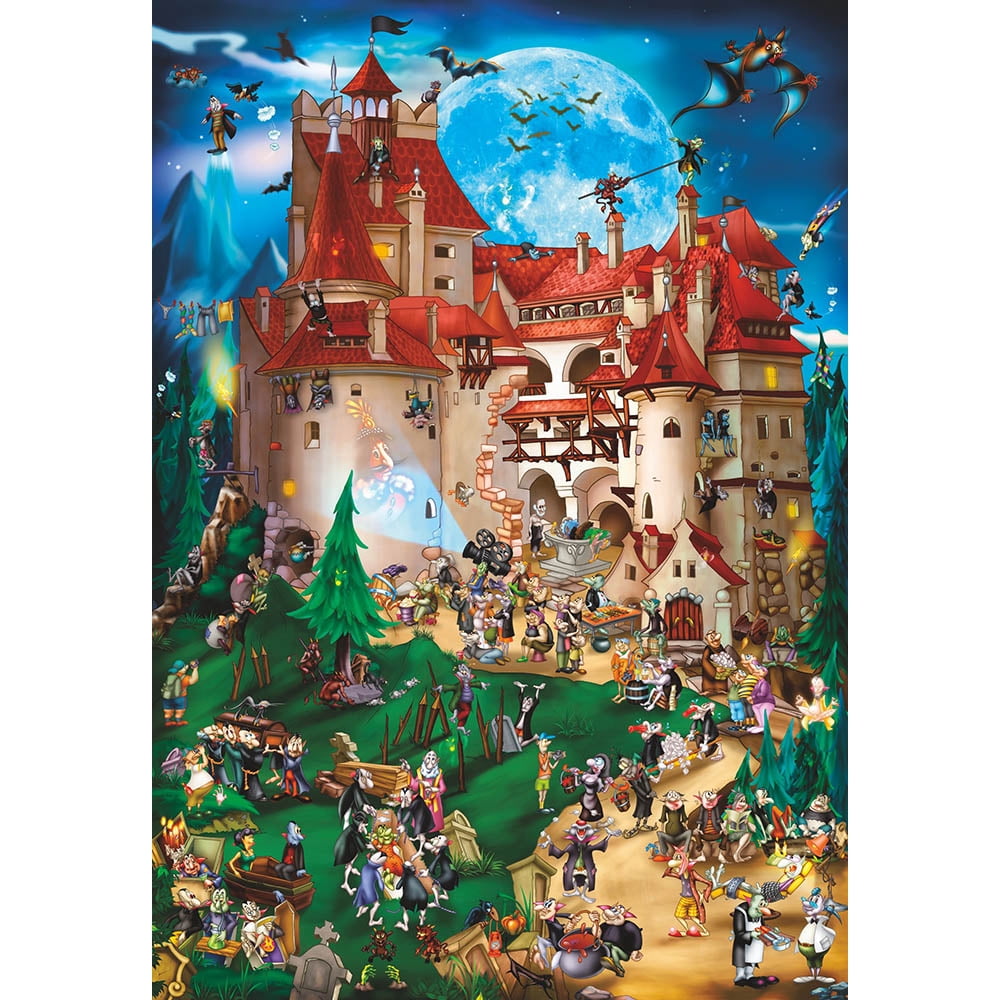 DToys Puzzles Castle 1000 Piece Jigsaw Puzzle 26.75 x 18.5 Inch