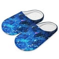 thumbnail image 6 of Uourmeti Blue Galaxy Men's Comfy Slippers Warm Plush Fuzzy Non Slip Indoor Outdoor House Shoes Cozy Anti Slip Rubber Sole Comfortable Sole, 6 of 6