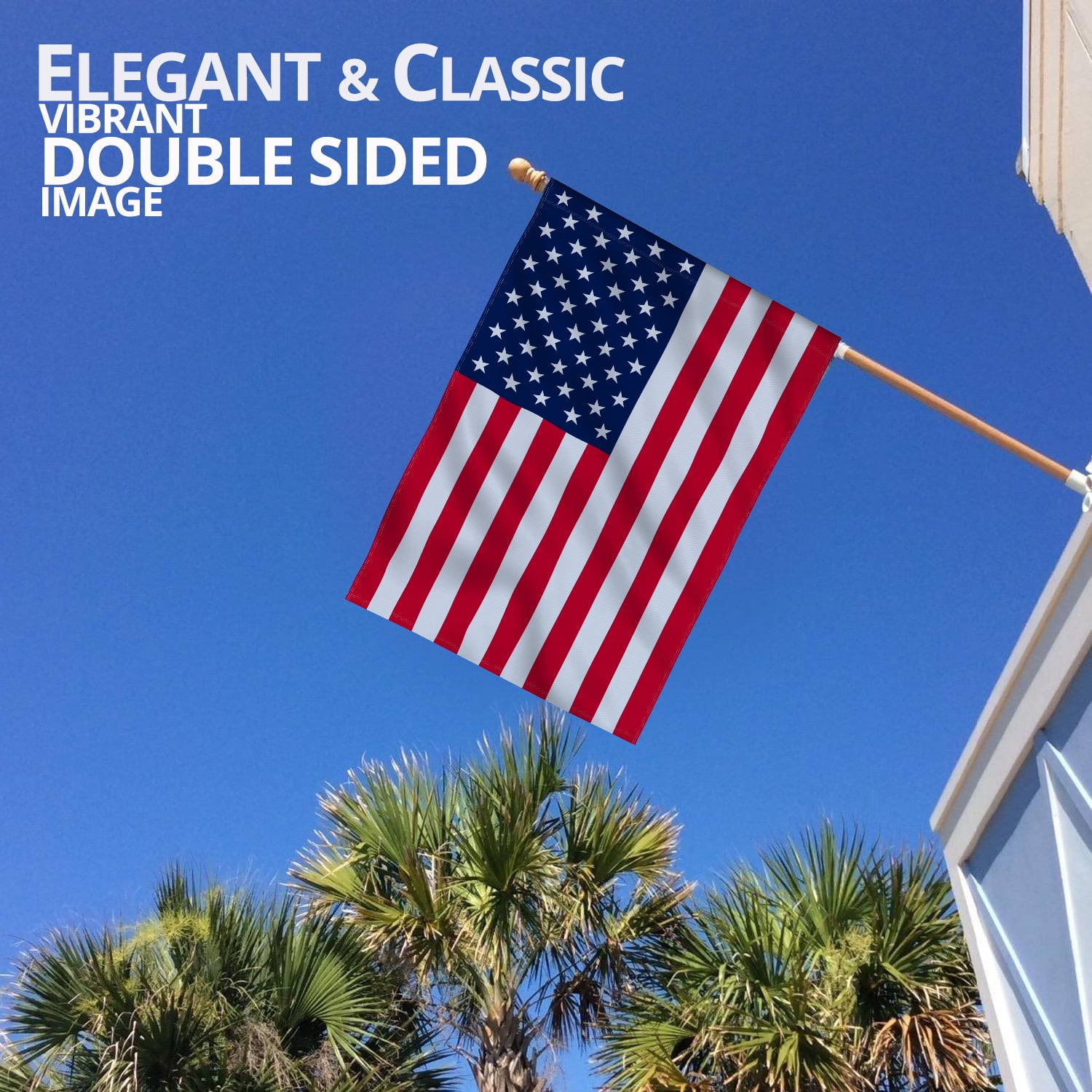 (2 pack) Anley Rip-Proof American USA House Flag 28 x 40 In - US United States July 4th Independence Day House Flags