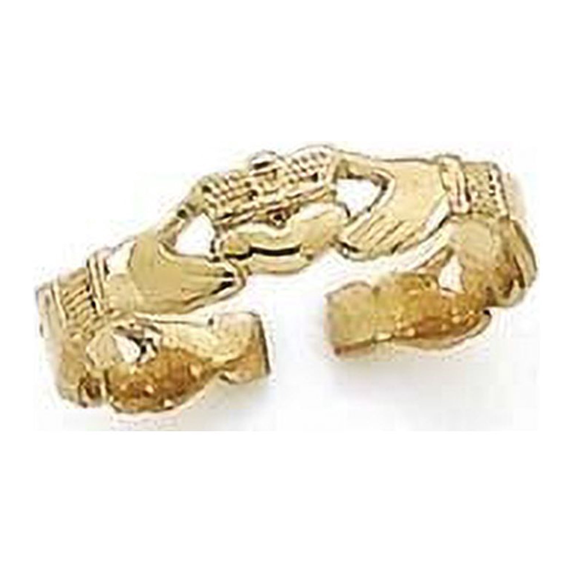 14k Yellow Gold Claddagh Toe Ring - 1.4 Grams
