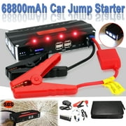 Multi-Function 12V 68800mAh Car Jump Starter Power Bank Rechargable Battery 4USB Ports Fast Charger