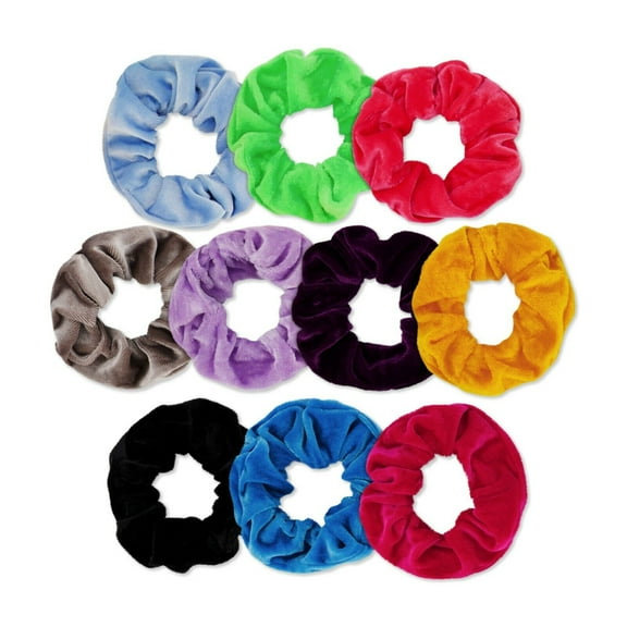Confetti 10 Piece Hair Set- Velvet Bright Scrunchies, GIFT Set, CF85740