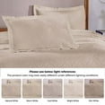 thumbnail image 3 of Superior 3-Piece Serenity Cotton Matelasse Linen Bedspread Set, King, 3 of 11