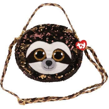 TY Flippables Sequins 5" DANGLER the Sloth Fashion Wristlet Coin Purse Strap 