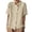 Beige, variant on Women Basic T Shirts Tees for Double Open Front Lapel Shirt Short Sleeve Top Plus Size Summer Beach Tops