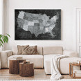 thumbnail image 4 of Elephant Stock Monochromatic Push Pin Usa Map Wall Art - Map Canvas Art - 48" x 32", 4 of 8