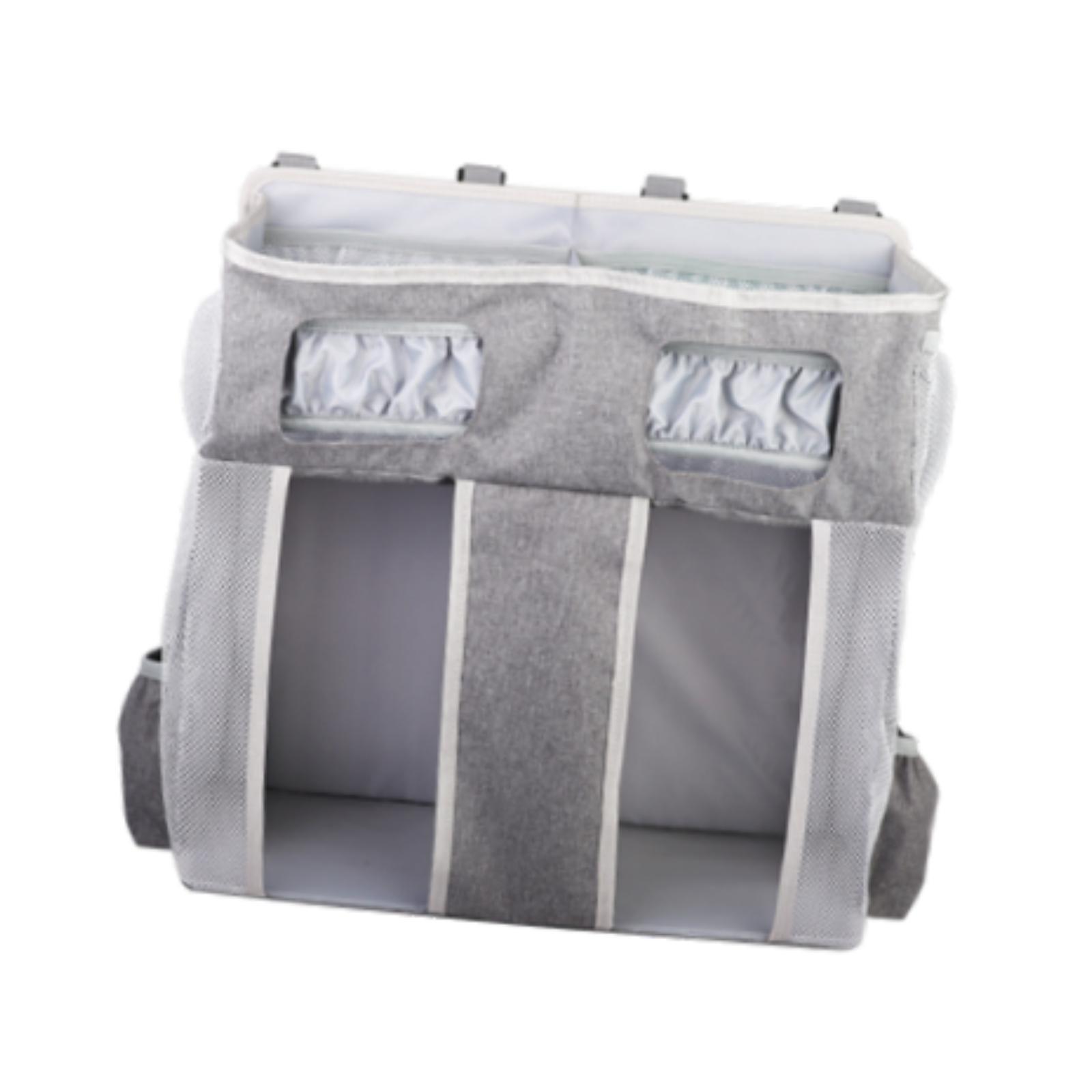 WeiLaiKeQi Hanging Diaper Organizer Spacious Changing Table Playard Baby Diaper Stacker Gray