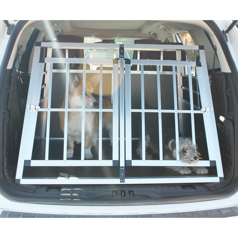 Double dog travel crate outlet