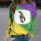 thumbnail image 3 of Gibobby Sudadera sin capucha y ocio 2024 Sudadera de de moda para mujer con cuello redondo estampado y manga larga informal sin sombrero (2)(Verde, L), 3 of 4