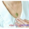 thumbnail image 3 of K-KED Green Jade Leaf Pendant Necklace 925 Silver Carved Delicate Jewelry Natural Chalcedony, 3 of 5