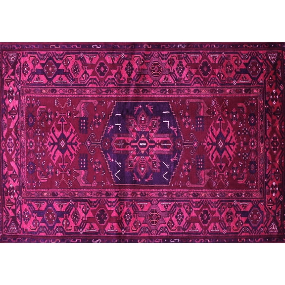 Ahgly Company Indoor Rectangle Persian Pink Traditional Area Rugs, 3' x 5'