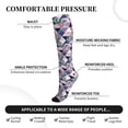 thumbnail image 2 of Rateoe Plaid Flamingo Compression Socks for Women and Men 20-30mmHg-Circulation Support Socks Knee High Nurse Pregnant Running Medical and Travel Athletic, 2 of 7