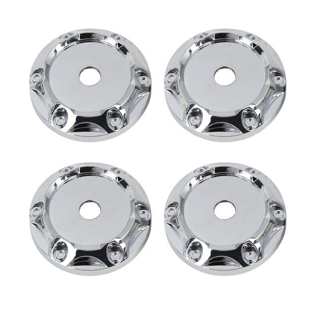 4 Pcs Silver Tone 68mm Dia 6 Clips Car Wheel Tyre Center Hub Caps Cover