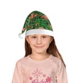 thumbnail image 5 of Fuzoiu Flamingo Print Santa Hat Christmas Hat for kids,Santa Hats with Pompom, Unisex Xmas Holiday Hat for Christmas New Year Festive Party Supplies, 5 of 6