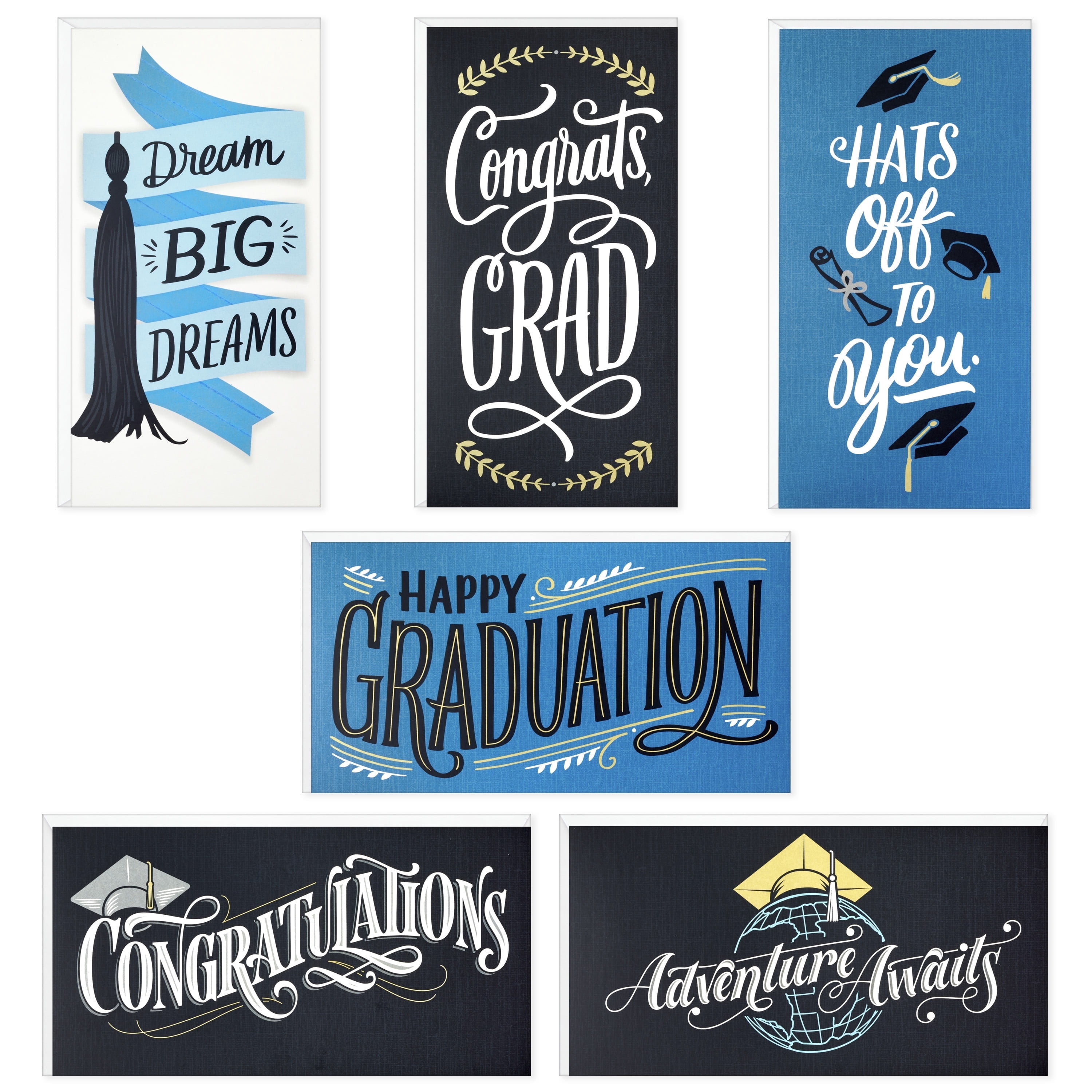 Hallmark Graduation Congrats Pack Set, Multipack Bulk Greeting Cards (36  Cards and Envelopes, 6 Designs) - Walmart.com