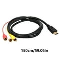 thumbnail image 5 of WINDLAND HDTV-compatible to Composite 3RCA Adapter Gold Plated Interfaces Full 1080P Output for Players Set Top Box, 5 of 7