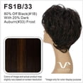 thumbnail image 6 of Vivica Fox H-222 Human Hair Wig, 34 Dark Brown with 15% Grey, 6 of 12