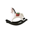 thumbnail image 2 of Personalized Wooden Rocking Horse Ornament 8.66in Thick Wood Hand-Painted Retro Style Balanced Base Interactive Decor Symbolizes Good Luck Gift for New Year Housewarming Grand Opening, 2 of 6