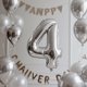 thumbnail image 4 of Globo número 4 plateado de 40 pulgadas para decoración de cuarto cumpleaños, 4 of 6