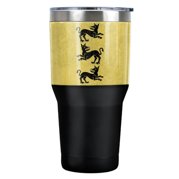 Game of Thrones Clegane Sigil Stainless Steel Tumbler 30 oz Coffee Travel Cup, Vacuum Insulated & Double Wall with Leakproof Sliding Lid
