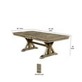thumbnail image 2 of Transitional Style Wooden Dining Table with Trestle Base, Brown, 2 of 5