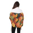 thumbnail image 4 of FORMRS Womens Scarf Winter Soft Long Big Warm Shawls Wrap Tassel Scarves, Colorful Leaves, 4 of 9