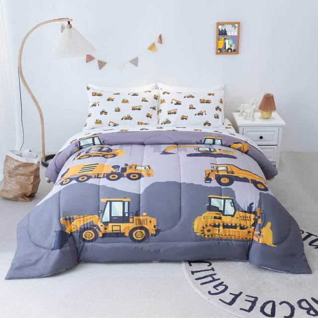 Juego de cama Cokouchyi, edredón doble para niños, 4 piezas
