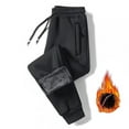 LLIMED Fleece Sweatpants Men Zipper Pockets Mens Jogging Casual Pants