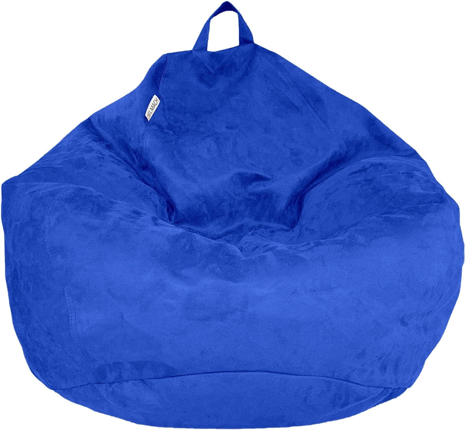 Bean Bag Stuffed Animal Storage Chair Cover (No Filler) for Kids and Adults. Extra Large Bird's Nest Beanbag Soft Premium (Orange, 3.5 ft (Cover Only))
