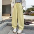 thumbnail image 2 of XIMIN Girl's Baggy Sweatpants Elastic Waist Yoga Pants Drawstring Wide Leg Sweatpants with Pockets Trendy Athletic Grunge Clothes Casual Loose Comfy Lounge Joggers, 2 of 9