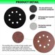thumbnail image 3 of 5PCS 5 Inch 8 Holes Foam Sanding Pads for Orbital Sander Hook, 3 of 5