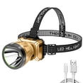 thumbnail image 2 of Linterna frontal LED con sensor de movimiento tipo C, linterna frontal superbrillante con carga USB para acampar, 2 of 9