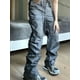thumbnail image 4 of Pantalones cargo para hombre Pantalones Hombre Negro Gris Apilados Hip Hop Nailon Moda Estética Diseñador Oversize Estilo coreano Holgado Algodón, 4 of 5