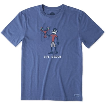 Life Is Good Vintage Jake Golf Drive Safely Crusher Tee Men's T Shirt Moss Green : 2XL