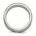 thumbnail image 2 of Edward Mirell Titanium Blue Anodized Brushed & Polished 9mm Band, 2 of 7