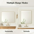 thumbnail image 2 of ANGELES HOME 40 x 32 Inch Bathroom Vanity Mirror, Aluminum Framed Wall Mirror, Horizontal/Vertical Mounted Rectangular Bathroom Mirror, Rectangle Vanity Framed Mirror for Wall, Brushed Gold, 2 of 9