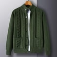thumbnail image 2 of Young And Middle-aged Thick Knit Cardigan Retro Jacquard Loose-fitting Sweater Jacket, 2 of 9