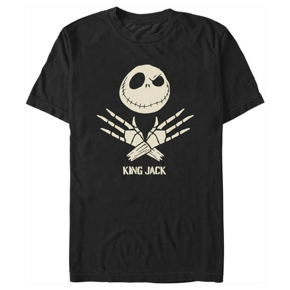 Men's The Nightmare Before Christmas King Jack  Graphic Tee Black 3X Large