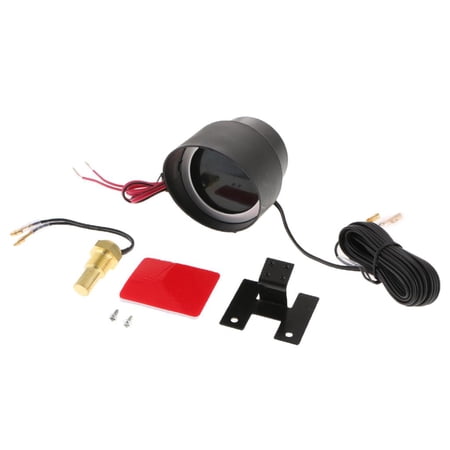 Digital Water meter Meter, DC12-24V -with LED Display, High Accuracy Temperature with Waterproof Temperature Sensor - 14mm