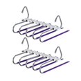 thumbnail image 1 of Multiple Jean Trouser Scarf Hangers For Men Women ABS Multi-functional 2PCS Storage Artifact Stainless Steel Pants Hook, 1 of 14