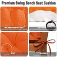 thumbnail image 4 of YLLN Outdoor Swing Cushions with Backrest, Waterproof Porch Swing Cushions Replacement, 4" Thicken Bench Cushion with Ties for Backyard Patio Lawn Garden, 60*40 in, 4 of 8