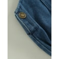 thumbnail image 6 of Cenuakty Baby Denim Romper, Sleeveless Solid Button Closure Bodysuit with Pocket for Girls Boys, 6 of 8