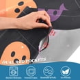 thumbnail image 3 of Yayeee Kitchen Curtains Tier Pair Light Filtering 27"x24" Rod Pocket Short Cafe Window Panel, Halloween Purple Ghosts, 3 of 7