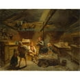 thumbnail image 2 of Adolph Tidemand 24x20 Black Ornate Framed Double Matted Museum Art Print Titled: A Boy Bringing Home a Sick Lamb (1864), 2 of 5