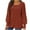 Brown, variant on Lenago Fall Sweaters for Women Plus Size Fashion Long Sleeve Loose Solid Color Blouse Pullover Sweaters Jumper